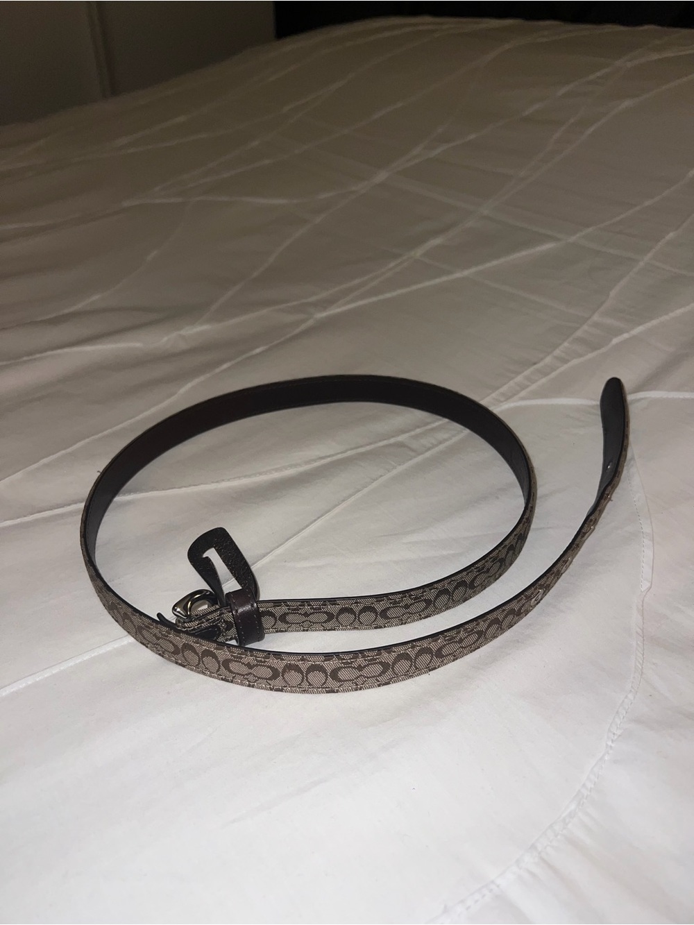 Coach Skinny Logo Belt - Brown